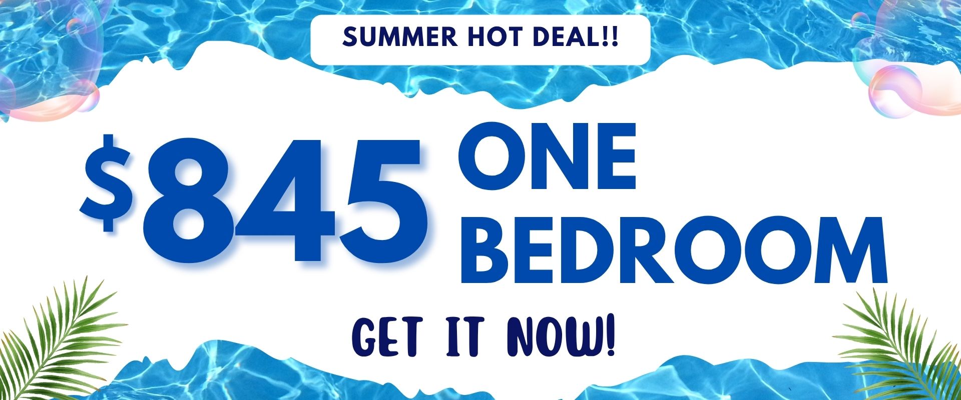 Summer Hot Deal!! $845 One Bedroom! Get it now!